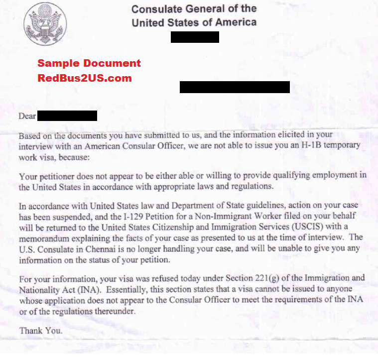 Sample Client Letter for H1B Visa - USA.