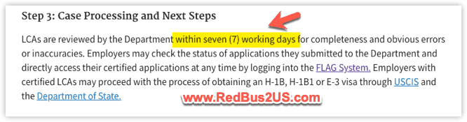 H1B LCA Processing time