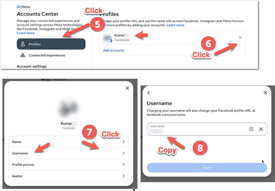 How to get Social Media Identifier for Facebook - Step 5 to Step 8