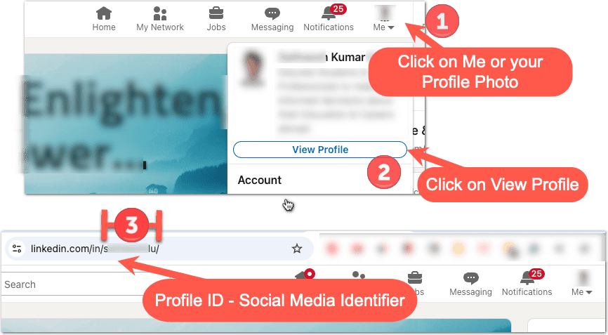 Social Media Identifier for LinkedIn to submit in DS-160 form