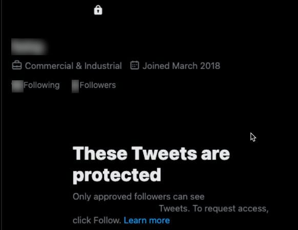 Tweets are protected