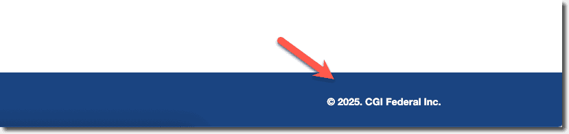 CGI Federal Inc in Footer of the Visa Appointment Website