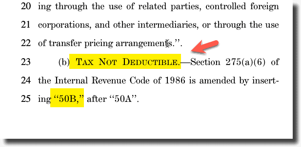 HIRE Act 2025 - Tax not deductible Text from Bill