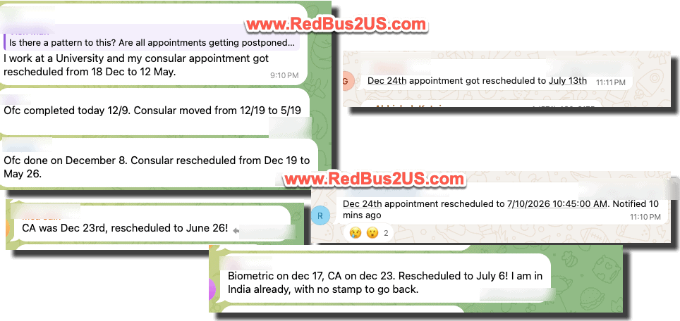 H1B and H4 Visa Appointments Rescheduled - Community Update