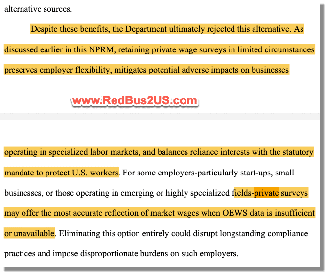 Usage of Private Wage Surveys - Proposed Rule 2026