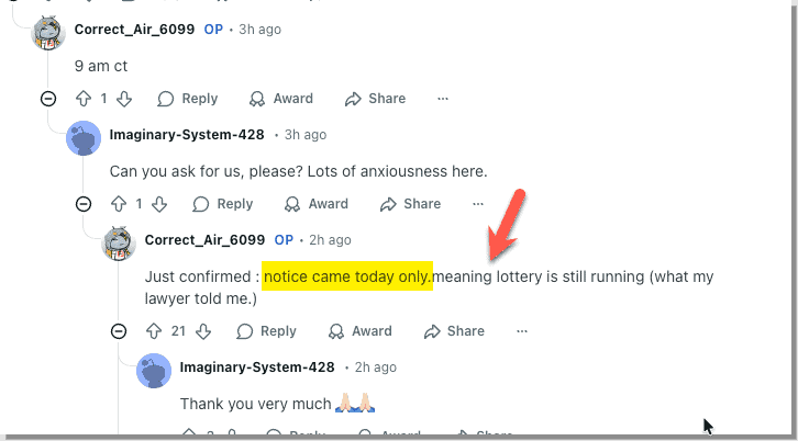Users Selected Today Update on Reddit
